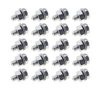 ECSiNG 20pcs Bulloni Di Ancoraggio Per Cavo Bici Da 6mm Con Dadi E Rondelle Per Bici Da Cross BMX Bici Elettrica Pieghevole Ibrida Bambini Corsa In Montagna Bici Da Trekking Vite A Testa Esagonale