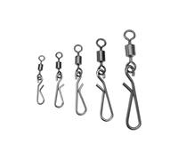 ECSiNG 25Pcs Metallo Attrezzatura Da Pesca Connettore Da Pesca Linea di Pesca Connettore Gancio per Canna Da Pesca Esca Linea Gancio Accessori 2 # 4 # 6 # 8 # 10 #