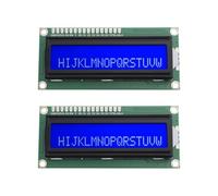 ECSiNG 2PCS 1602 Modulo Display LCD 16x2 LCD Seriale Sfondo Blu Con Scheda Di Visualizzazione Del Testo Bianco DC 5V 80x36mm Compatibile Con A-rduino Raspberry Pi