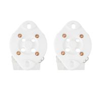 ECSiNG 2PCS 4 Pin Ceramic Chassis Mount Valve Tube Socket 58x42x15mm Compatibile con 300B 2A3 Electron Tube