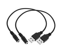 ECSiNG 2pcs Cavo porta USB Maschio a DC 3,5 x 1,35 mm, 32 cm, Cavo di ricarica di alimentazione DC 5 V USB 2.0, Compatibile con dispositivi elettronici portatili