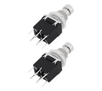ECSiNG 2pcs Interruttori A Pedale Per Effetti Per Chitarra Elettrica A 6 Pin PBS-24-202P Bypass ON/ON DPDT Latching Stomp Switch AC 250V/2A 125V/4A