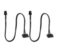 ECSiNG 2Pcs Mini 4Pin a SATA Cavi di Alimentazione Mini 4 Pin a 15 Pin SATA Femmina Filo Adattatore di Alimentazione Accessori per Schede Madri HDD CD Drive