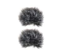 ECSiNG 2PCS Risvolto Microfono Parabrezza Manicotto Lavalier Manicotto Pin-on Microfono Peloso Manicotto Antivento per 5-10mm Diametro Microfono Esterno Ambienti Interni