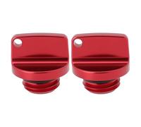 ECSiNG 2PCS Tappo Riempimento Olio Motore Motocicletta M20X2,5 Parte Ricambio Tappo Copertura A Vite In Alluminio CNC Tappo Valvola Olio Compatibile Con Honda Compatibile Con Yamaha Rosso