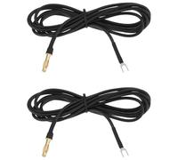 ECSiNG 2x Cavo di Massa per Giradischi 1,8 m 18 awg Banana a Forcella u Compatibile con Technics SL-B92 SL-B250 SL-BD1 SL-BD2 SL-QD2 SL-QD3