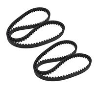 ECSiNG 2x Cinghia Di Trasmissione Per Tosaerba HTD856-8M-12 Compatibile Con Stiga 105 Combi Deck 9585-0165-01 107 Denti 8 Mm Passo Dente 12mm Larghezza 856mm Circonferenza Gomma Nera Sincrona