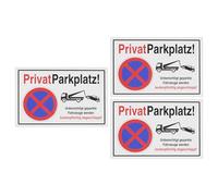 ECSiNG 3 Pz Parcheggio Privato Divieto Di Sosta Cartello Promemoria Di Divieto Di Sosta Cartello 30x20x0,3 Cm Pannello In Schiuma Rigida Il Parcheggio Verrà Rimosso Cartello Versione Tedesca