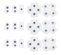 ECSiNG 3 set di cuscinetti conduttivi di ricambio compatibili con controller PS4 JD M-030 JD M-040 Silicone conduttivo adesivo pulsante Pad trasparente