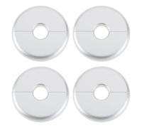 ECSiNG 4 collari di copertura per tubi del radiatore da 16 mm, diametro 70 mm, per decorazione tubi da parete del radiatore, argento