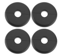 ECSiNG 4 collari di copertura per tubi del radiatore da 16 mm, diametro 70 mm, per decorazione tubo da parete del radiatore, nero