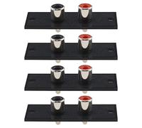 ECSiNG 4 connettori RCA a 2 vie RCA terminale pannello a parete piastra ingresso phono chassis presa AV connettore audio accessori home audio