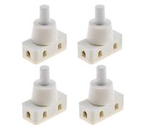 ECSiNG 4 pezzi 2 interruttori a pressione monopolare per lampade 250 V 10 A 1 pin bianco con tappo a vite