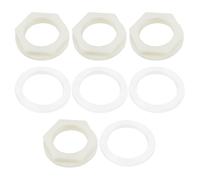 ECSiNG 4 Pezzi Da 3/4" BSP Per Connettore Serbatoio In Plastica Per Auto Con Rondella In Gomma Per Camper Roulotte Camper (bianco)