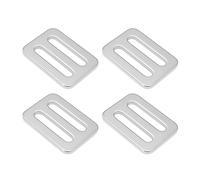 ECSiNG 4 Pezzi Fibbia Scorrevole A Doppio Foro In Acciaio Inossidabile 35x25x2,8mm Foro Interno 26x5mm Utilizzata Per Zaini Abbigliamento Bagagli Chiusure In Oro