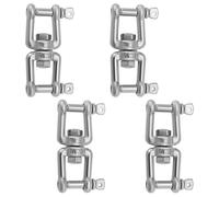 ECSiNG 4 pezzi in acciaio inox 316 girevole doppio grillo M6 x 67 mm doppia ganascia grillo connettore di ancoraggio per giardino, cortile, barca e uso esterno