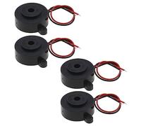 ECSiNG 4 PZ Piezoelettrico Cicalino Attivo 85dB con Audio Industriale All'interno 2-Wire Cavi Allarmer Elettronico 12V Buzzer Allarme Sounder Continuo Beep
