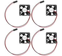 ECSiNG 4 ventole di raffreddamento DC 5 V 35 x 35 x 10 mm, senza spazzole, mini ventola di raffreddamento a 2 pin, con connettore a 2 pin, per computer e stampanti, colore nero