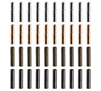 ECSiNG 40pcs Cordone Tappi 2mm Push Tube Chiusure Bracciale Fine Chiusura Gioielli Fare Trovare per Bracciale Collana Nero Pistola Oro Rosa Bronzo Argento