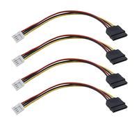 ECSiNG 4Pcs 4pin maschio a SATA 15pin femmina Drive cavo di alimentazione SATA estensione cavo di alimentazione adattatore di alimentazione accessori elettronici
