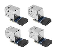 ECSiNG 4PCS 9Pin/10Pin Intestazione Femmina Della Scheda Madre A Doppio Convertitore Adattatore USB 2.0 Femmina Accessori Per Computer 2PCS Tipo A E 2PCS Tipo B