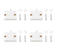 ECSiNG 4pcs Bianco Auto Reset Armadio Interruttore Luce con Viti 33x23x10mm 1A 250V per il Controllo Della Porta Dell'armadio Domestico