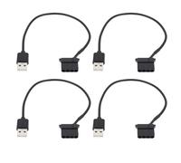 ECSiNG 4pcs USB a 4 Pin Computer Ventola di Raffreddamento Cavo Connettore Adattatore 30cm