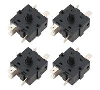 ECSiNG 4X 5Pin Riscaldatore Interruttore Rotante 3NC+1NO 360 Gradi 16A 250V per Riscaldatore Ventilatore Elettrodomestico