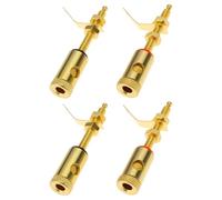 ECSiNG 4x Connettori A Banana Con Terminale Esteso Placcati In Oro Da 4 Mm Adatti Per Altoparlanti E Amplificatori Per Altoparlanti.