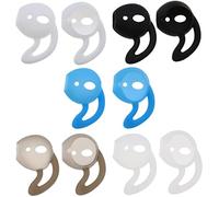 ECSiNG 5 Paia Di Coperture Per Ganci Per Auricolari In Silicone Antiscivolo E Anti-smarrimento Compatibili Con AirPods 2 E 1 EarPods Auricolari Accessori 5 Colori