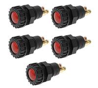 ECSiNG 5 PZ Pannello Cruscotto Auto Luce di Avvertimento Lampada Rossa 12V/24V M16 Filo Indicatore Luce Automotive Pannello Strumenti Spia