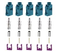 ECSiNG 5 Set Fakra Femmina Antenna Connettore Kit di Riparazione per il Collegamento RG174/RG316 Cavo Auto Crimpatura Antenna Adattatore Convertitore