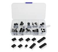 ECSiNG 50 Pezzi 10 Tipi Di Kit Di Assortimento Di Chip Per Circuiti Integrati Ingresso Basso Bassa Tensione LM324 LM358 LM386 LM393 UA741 NE5532 NE555 PC817 ULN2003 ULN2803 Per Amplificatore Audio