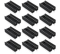 ECSiNG 50 Pezzi 16 Pin DIP IC Socket 2,54 Mm Passo Chip Socket Tipo Saldatore Adattatori Per Circuito Digitale Circuito Analogico Scheda Di Sviluppo Elettronico 20x10 Mm