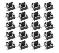 ECSiNG 50 Pezzi 4 Pin Interruttore Tattile Mini Micro Interruttore Pulsante 12V 50mA Per Prodotti Digitali Attrezzature Fitness Fotocamera Videocamera 4.5x4.5x3.8mm
