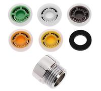 ECSiNG 5PCS Doccia Riduttore di Flusso Restrictor 5 Flussi Diversi 6L 7L 8L 10L 12L con G1/2 Adattatore Soffione Doccia Valvola di Risparmio Acqua Doccia Flow Saver