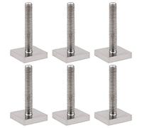 ECSiNG 6 pezzi adattatore T-Track M6 x 35 mm T-Slot Bulloni in acciaio inox 20 x 20 mm testa quadrata Bulloni auto Tetto Bar Accessori per auto Portapacchi Box Rail Carrier