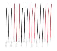 ECSiNG 60 Pz 2.8mm 4.8mm 6.3mm Nero E Rosso Giunzione Rapida Terminale A Crimpare Femmina A Forcella Con Manicotto Isolante E Cavo Da 20 Cm Per Cablaggio Elettrico