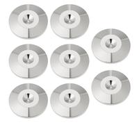 ECSiNG 8 cuscinetti protettivi per altoparlanti, colore argento, 25 mm x 5 mm di spessore, piedini per altoparlanti per protezione del pavimento