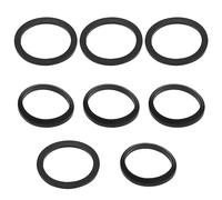 ECSiNG 8 guarnizioni a cuneo e guarnizioni piatte per tubo di scarico del lavandino, adatte per tubi di scarico da 1/4 di pollice, 38 x 31 x 2,5 mm e 36 x 32 x 4,5 mm, colore nero