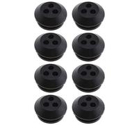 ECSiNG 8 Pezzi Gommini in Gomma per Serbatoio Carburante A 3 Fori Diametro Foro Nero 4 Mm Tubo Dell'olio Rondella Gommino per Taglierina Tagliaerba Tosaerba Decespugliatori Soffiatori