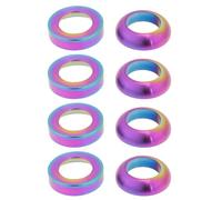 ECSiNG 8 Pezzi M6 Rondella Concava In Titanio Rondella Convessa 12 X 7 Mm Per Bullone M6 Biciclette Moto Auto Multicolore