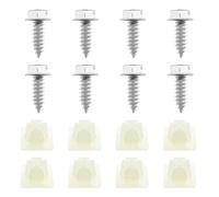 ECSiNG 8 Pezzi Vite Targa Da Con Inserto A Vite Kit Di Fissaggio Targa In Acciaio Inossidabile Viti Targa Accessori Auto