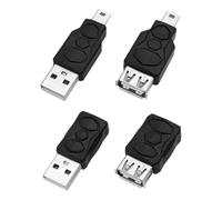 ECSiNG Adattatore Da USB 2.0 A Mini USB Da 4 Pezzi Convertitore Da USB Maschio A Mini USB Femmina Supporta Il Trasferimento Dati Da 5 V A 2 A 480 Mbps Adatto Per Computer Mobili E Tablet