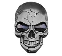 ECSiNG Adesivo per auto 3D metallo Decal teschio punisher impermeabile decorazione logo teschio emblema badge decalcomania per auto camion moto frigorifero computer porta argento