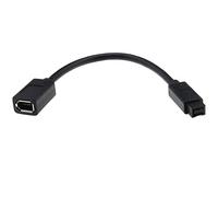 ECSiNG Cavo IEEE 1394 6 Pin Femmina A 1394 9 Pin Maschio Firewire Da 400 A 800 Cavo Convertitore Adattatore Trasferimento Dati Compatibile Con MacBook Pro 22 Cm Nero