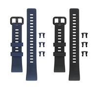 ECSiNG Cinturino in silicone compatibile con Huawei Band 4 Pro/Band 3 Pro/Band 3 Fitness Tracker Sport Watch Band Cinturino a sgancio rapido Nero e Blu