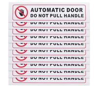 ECSiNG Confezione da 10 adesivi automatici per porta con scritta "Do Not Pull Handle Caution Sign Warning Warning Sticker for Van Car Vehile Taxi 150 mm x 35 mm
