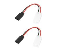 ECSiNG Confezione da 2 Cavi Adattatore Compatibile con JR Femmina a Compatibile con Ta-miya Maschio 80 mm Filo in Silicone 20 awg per Modelli rc