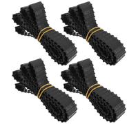 ECSiNG Confezione da 4 binari circolari chiusi in gomma nera, 38,5 x 2 cm, compatibili con telaio RC Tank Robot
